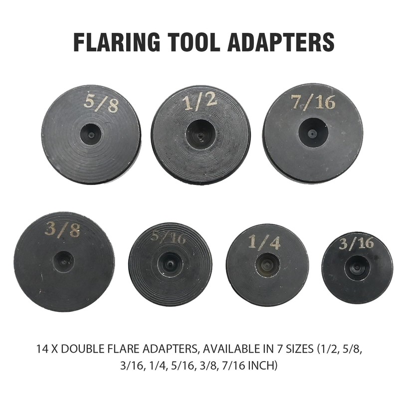 Zreneyfex 14 Pcs Double Flares Adapters Tools Kit, Tubing Expander