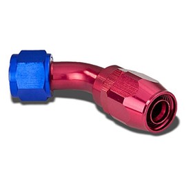 Auto Dynasty 12AN 45-Degree Swivel Fuel Line Hose Flare Union Adapter With Reusable End