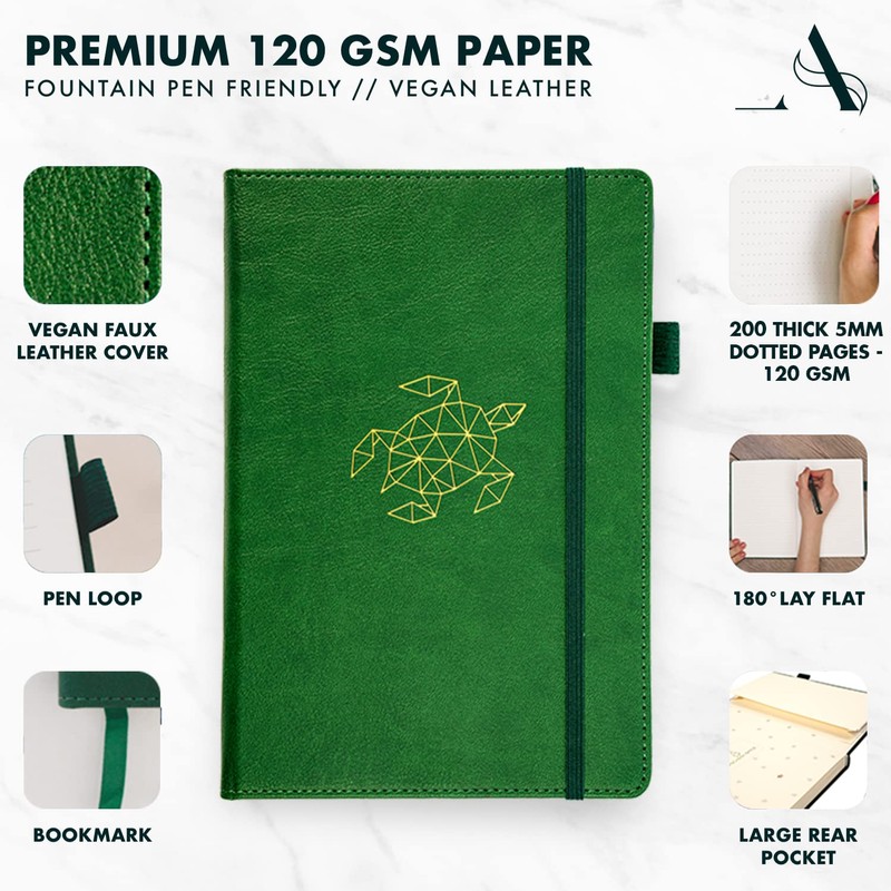 Dotted Notebook A5 Bullet Planner by Avocado and Spice® with
