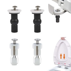 Toilet Seat Fixed Screw, 4 Pieces Toilet Seat Attachment from the Top, Screws for Toilet Seat, Universal Toilet Seat Mounting Set, Expansion Bolts Made of Rubber Toilet Seat Screws Accessories