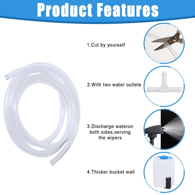 Swess Car Windshield Washer Pump Universal Reservoir Kit 99300 Fluid