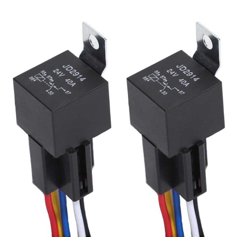 aikoolwer Automotive Relay Switch Harness Kit 24V 40A SPDT 5
