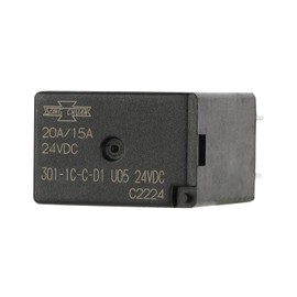 (2 Pack) 301-1C-C-D1 U05 24VDC Automotive Power Relay 5 Pin with SPDT Flux Tight