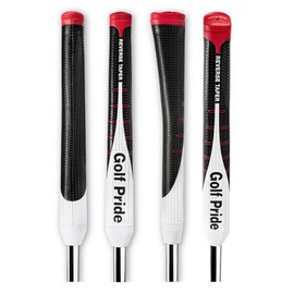 *NEW* Golf Pride 2024 Reverse Taper Pistol Large Jumbo Grip - Unisex, Stroke Enhancement Collection, Soft & Tacky Feel, Superior Traction, 70g, 0.580 Round - Black/White/Red