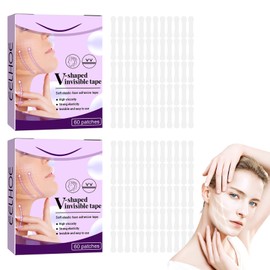 Pack of 2 x 120 Tablets Lift Face Stickers, Face Lifting Tape, Invisible Thin Face Sticker, Makeup Facelift Tools for Face to Firm the Skin