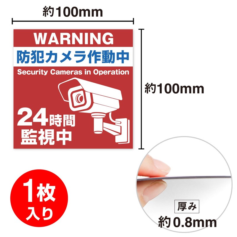 Magnetic Security Camera Activated, Magnet, Approx. 3.9 x 3.9 inches