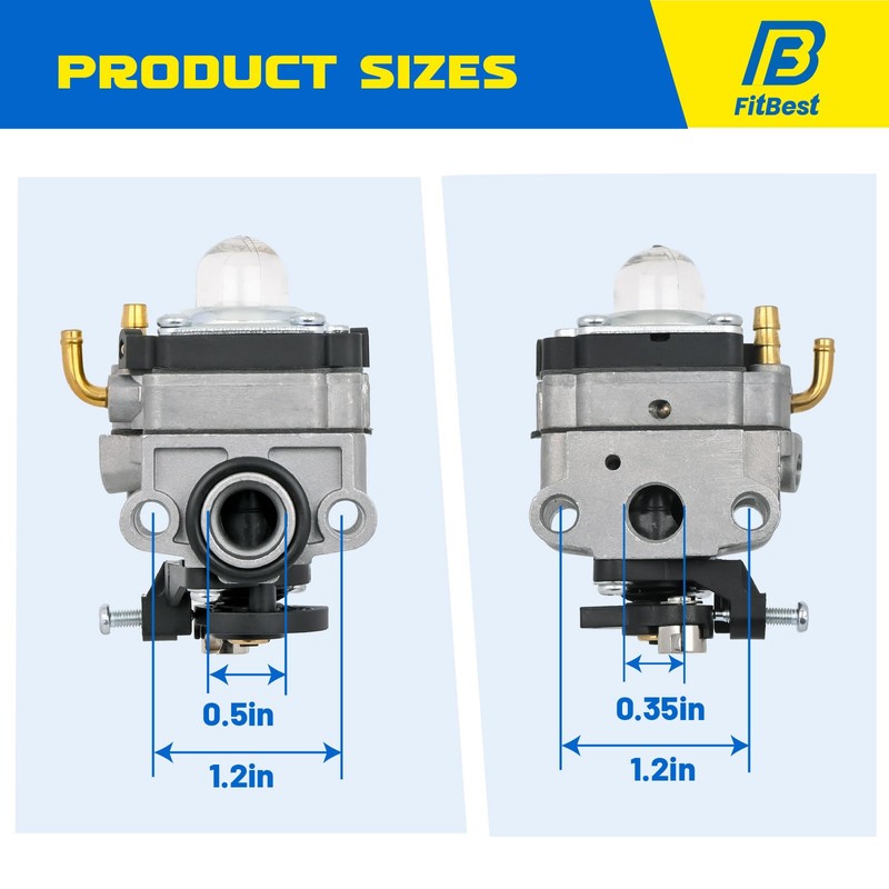 FitBest GX22 GX31 FG100 Carburetor Kit for Honda 4-Cycle Engines