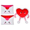 iscream Kawaii Love Notes Fleece Play Pillow Set with Embroidered