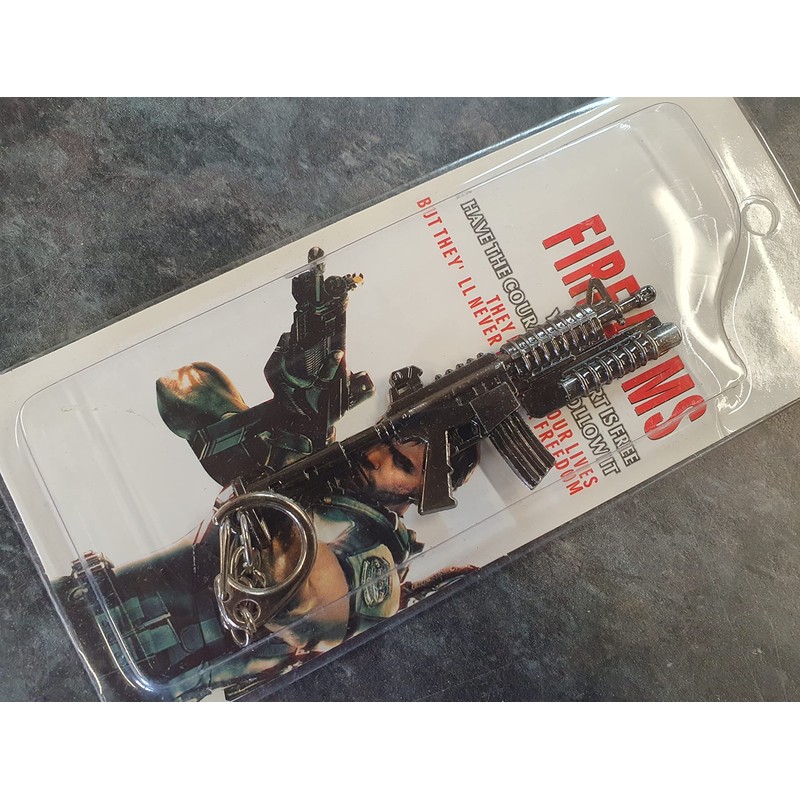 Fat-catz-copy-catz M16 Rifle Gun Metal Model Keyring Keychain Pendant 6cm