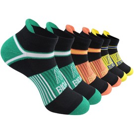 BIOAUM Cushioned Men's Ankle Socks, 6 Pairs Cotton Athletic Sport Breathable Low Cut Socks for Running Size 8-9.5/10-13/12-14