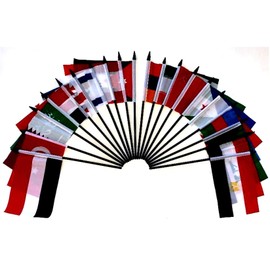 SOUTHWEST ASIA WORLD FLAG SET--20 Polyester 4"x6" Flags, One Flag for Each Country in Southwest Asia, 4x6 Miniature Desk & Table Flags, Small Mini Stick Flags