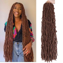 7 Packs 30 Inch Soft Locs Crochet Hair Pre Looped Faux Locs Crochet Braids Goddess Locs Dreadlocs Synthetic Hair For Black Women (30#, 30 Inch (Pack of 7))
