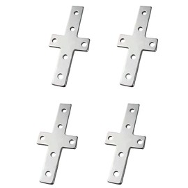 4 Pack Cross Mending Plate, Straight Support Brace Heavy Duty Connecting Brackets for 4040/4080 Aluminum Profiles, 157 x 36mm