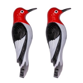 BirdBusters Woodpecker Tree Ornament Decoy Plastic & Metal Decorative Deterrent & Repeller- Easy to Mount-House, Tree or Gift 9" Tall