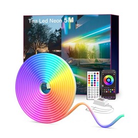EASYTAO Tira LED Neon RGB Bluetooth 5M 360LED, RGB Luces Led para Cuarto Flexibles 24V, Impermeable IP65, Control Inteligente APP, Sincronización de Música, Adecuado TV, Salón, Dormitorio