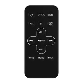 Allimity Replaced Remote Control Fit for TCL ALTO 5 TS5000 2.0 Channel Home Soundbar Sound Bar，Fit for Britz BZ-T2230S BZ-T3710 BZ-T2270S 2.0 2.1 Channel Soundbar Sound Bar System