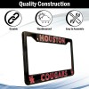 EliteAuto3K Houston Cougars Black License Plate Frame Cover - EliteAuto3K