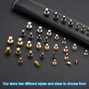 PATIKIL 4mm Leather Rivets, 100 Sets Round Button Head Studs