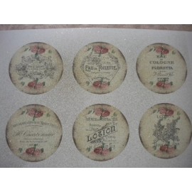 Homemade Vintage French Perfume / Soap / Labels for Jewelry or Bottles / Boxes (12)