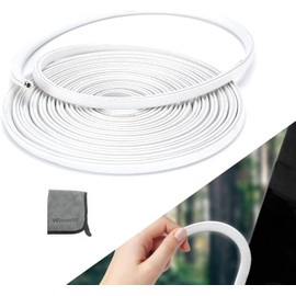 Winunite 32.8Ft(10M) Car Door Edge Guards White, Fits Most Vehicles, No Glue Required, U-Shaped Automotive Trim Car Door Edge Protector for Trucks SUV Sedans
