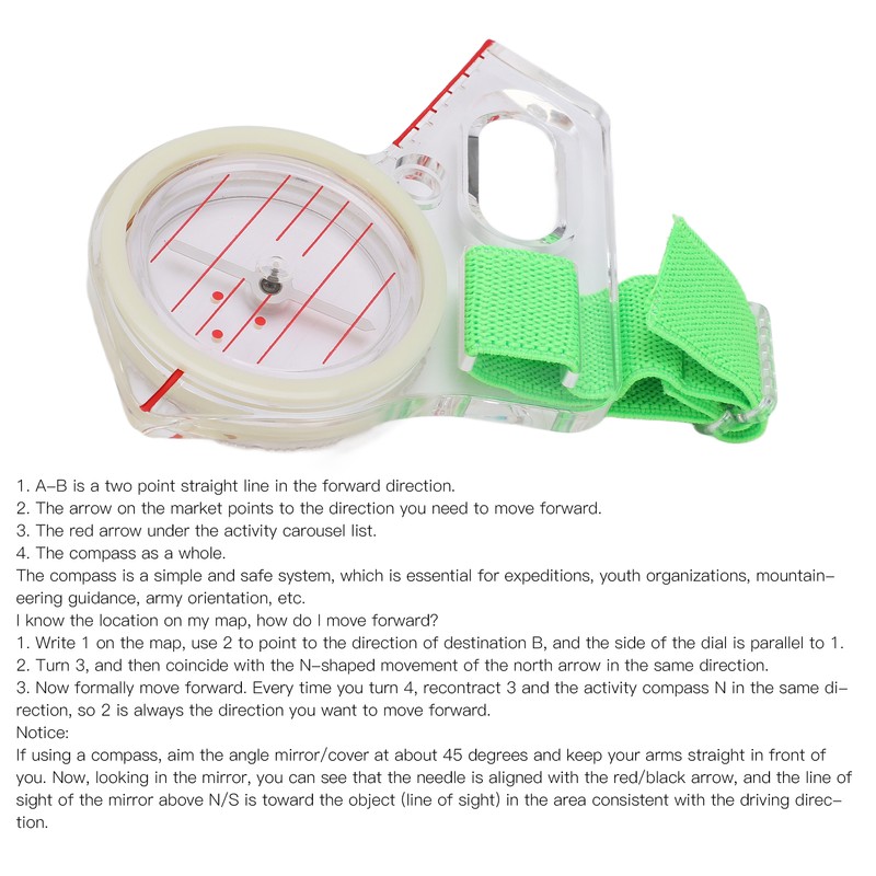 Thumb Orienteering Compass Outdoor Fast Neddle Setting Compass for Navigation