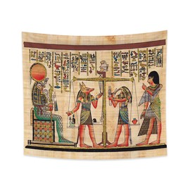 Haoyiyi 100 x 70 cm Ancient Egyptian Tapestry Sphinx Anime Mystic Ethnic Pattern Mythology Wall Hanging Vintage Abstract Art Tapestry Symmetrical Pattern for Bedroom Decor