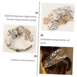 IWOWHERO 2Pcs Embroidery Hairband Elastic Mesh Headbands for Women Stylish Hair Accessories for Parties Comfortable Breathable No Slip Design