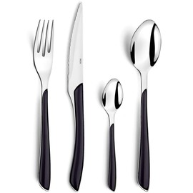 Amefa ECLAT Stainless Steel 16-Piece Handle Cutlery Set, Set of 16, Black
