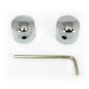 2-pack Potentiometer Knobs: Dome-Top Knurled Chrome with Set Screw