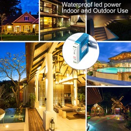 MDR-20-12 DIN Rail Power Supply, 12V 1.67A 20W, Universal AC Input, Built-in DC OK Signal, <0.75W Standby, UL Certified, for Industrial Automation