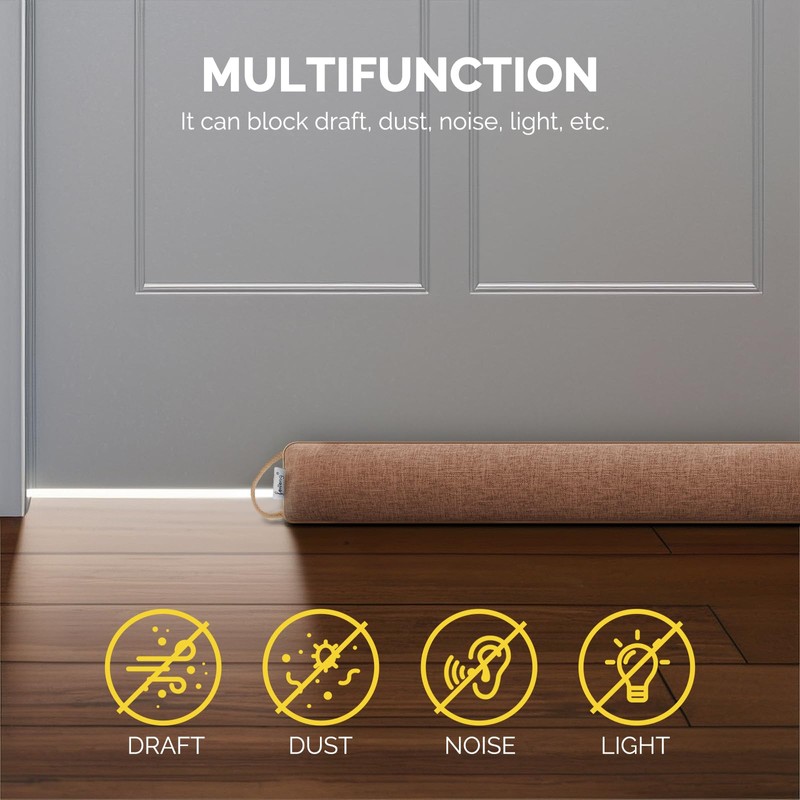 fowong Weighted Under Door Noise Stopper 48 Inch, Extra Long