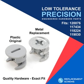 ReplacementScrews Metal Cam Lock Nuts Compatible with IKEA Parts 119030, 118224, 120076, 117434 Replaces Plastic Cams (Pack of 10)