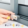 Window Safety Lock Stopper Safeguard 1-Hole Window Frame (DD-11198) 3ea