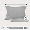 Dreamzie Pillowcase, 40 x 80 cm, Grey, Set of 2,