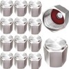 20 Pack Tire Valve Caps Silver, Premium Metal Rubber Seal