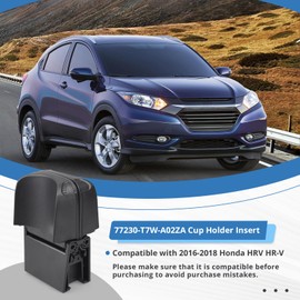 77230-T7W-A02ZA Cup Holder Insert Compatible with Honda HRV HR-V 2016 2017 2018,Replaces 77230-T7W-A02ZA