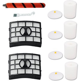 Foam Hepa Filter Brushroll Roller for Shark APEX DuoClean Lift-Away AX950 AX951 AX952 AZ1000 40 AZ1000W AZ1002 40 AZ1002BRN ZU881 ZU885 NV830 NV831 NV835 vacuum,part # 1173FT950,XFF650 and XHF650