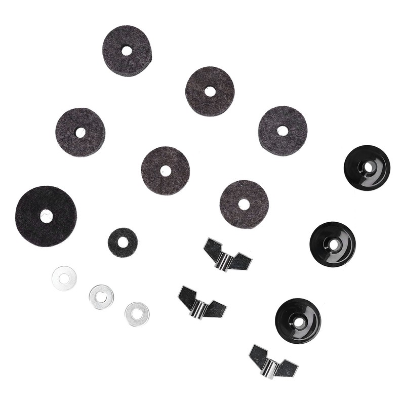 18PCS Cymbal Replacement Accessories HiHat Clutch Felt Cymbal Sleeves with