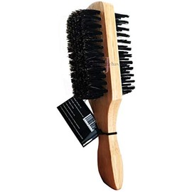 Cepillo de Madera Doble Cara Cerdas Naturales. Cerdas suaves para brillo. Cerdas firmes para control. Cepillo para barba o Cabello                    