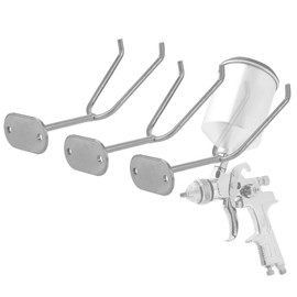 Paint Gun Holder for Paint Booth,Wall Mount Spray Gun Holder Paint Shop Accessory, Attach to Spray Booth Walls & Work Stations (Silver-3 Pcs)