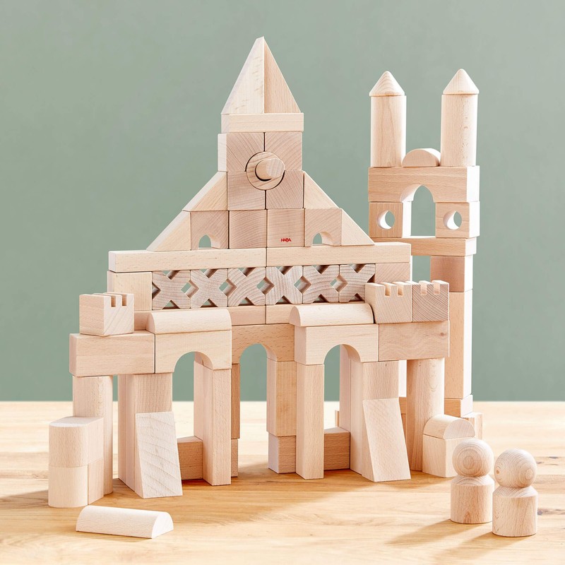 HABA Extra Large Wooden Building Blocks 102 Piece Set: Open-Ended