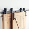 SMARTSTANDARD 6.6 Feet Bypass Sliding Barn Door Hardware Kit -
