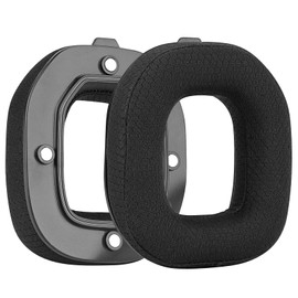 Geekria Comfort Mesh Fabric Replacement Ear Pads for Astro A40 TR Headphones Ear Cushions, Repair Parts (Black)