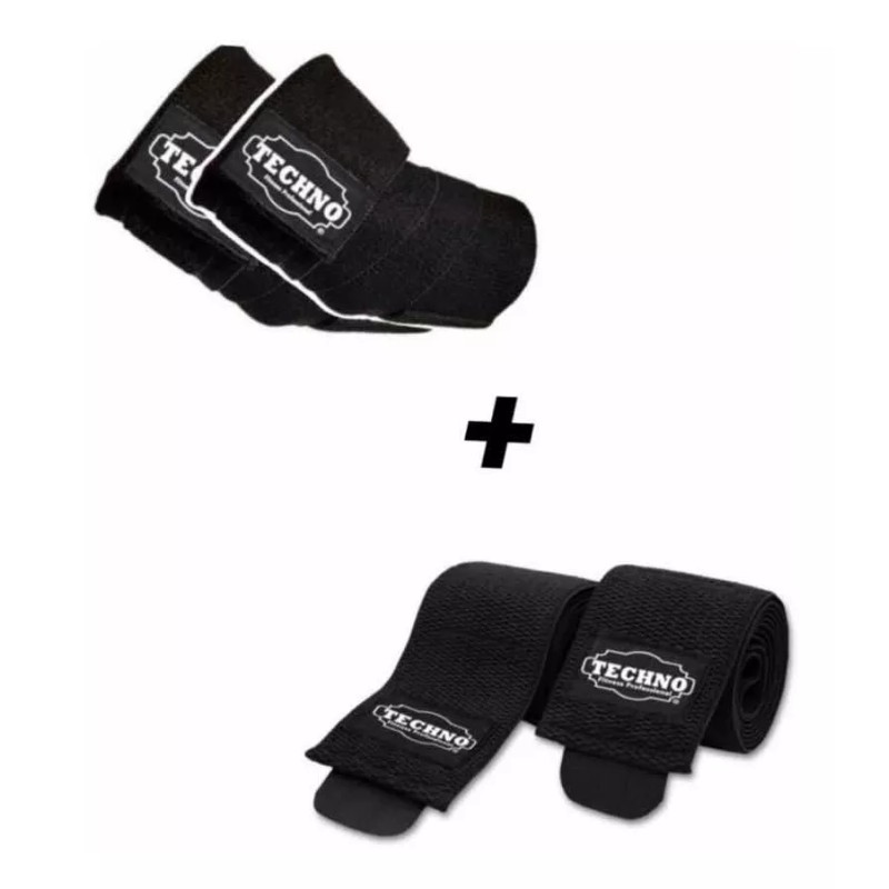 Techno Vendas Para Rodillas + Vendas Para Codos Pack