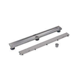 Oatey DLS1320R2 Designline Stainless Steel Linear DIY Shower Drain Tile-In Grate with Adjustable Leveling Feet and Hair Catcher, 32 Inch