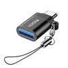 Yesido USB to Type-C OTG Mini Adapter with Lanyard, Aluminium