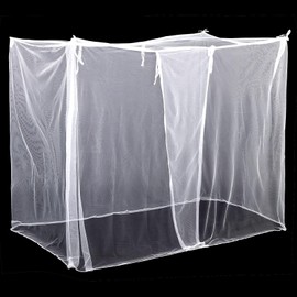 Mindsoft 4 Corners Mosquito Net for Bed Mosquiteros para Camas Bed Netting Canopy Rectangular Mosquito Mesh for Camping Home Outdoor Travel Dormitory Decor (L75 x W35.5 x H59 Inch)