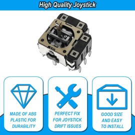 ZHUROUPU FJ06K-S Small Joystick with Switch Potentiometer B10K for Valve Index Controllers, FJ06k-S1B10KD0 with Five Direction Push Button Switch for DIY Gamepad with Repair Tools (2PCS)