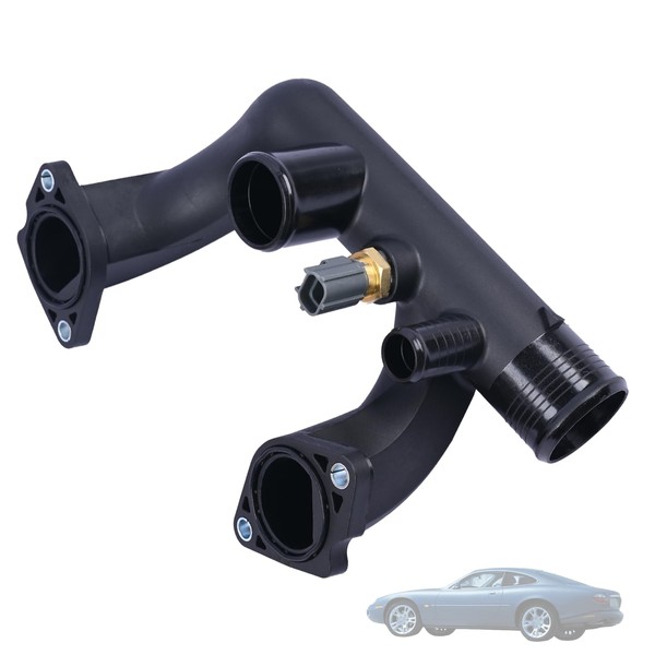 Engine Coolant Outlet Pipe With Sensor 96JV8A504BD Compatible with Jaguar