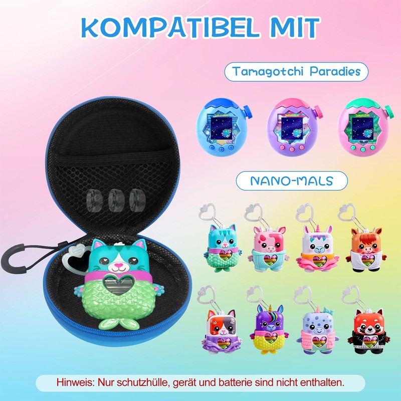 Tamagotchi Paradise Protective Kit - Hard EVA Case Lanyard and